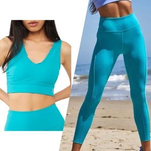 FREE PEOPLE MOVEMENT Hearts Aflutter Longline Sports Bra & Leggings Set